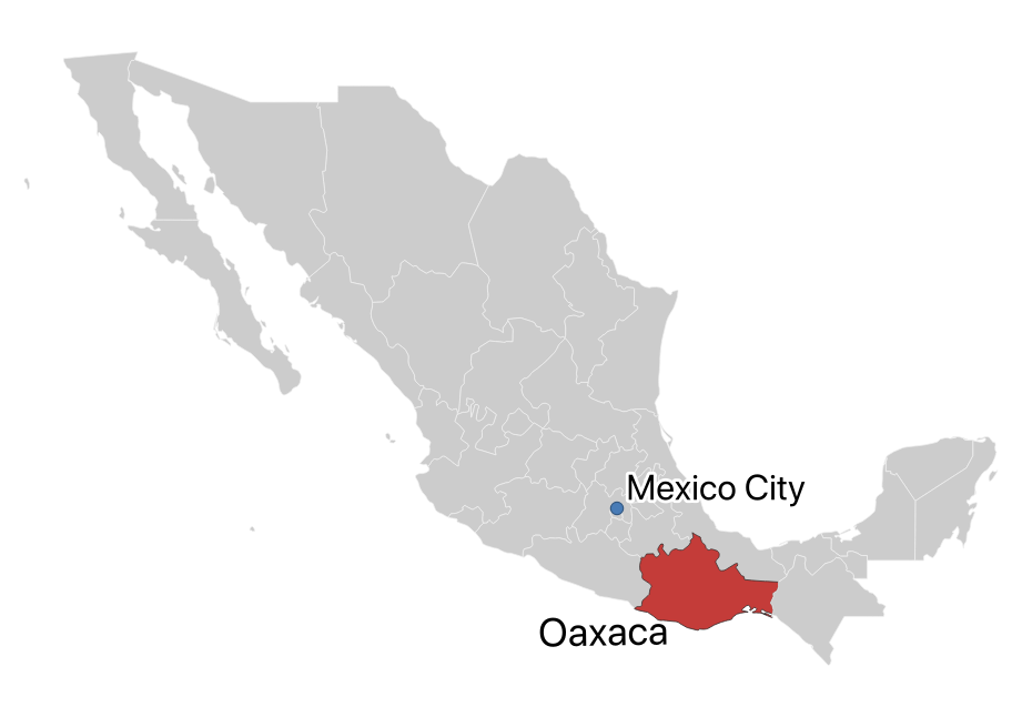 State of Oaxaca in Mexico